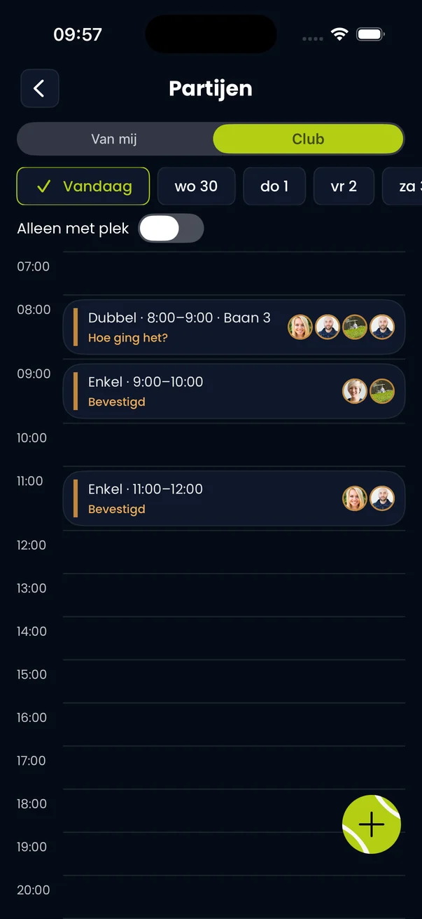 Court calendar with open slots